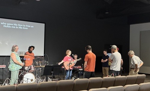 Sunday worship at Outreach Center Church in Siloam Springs, Arkansas